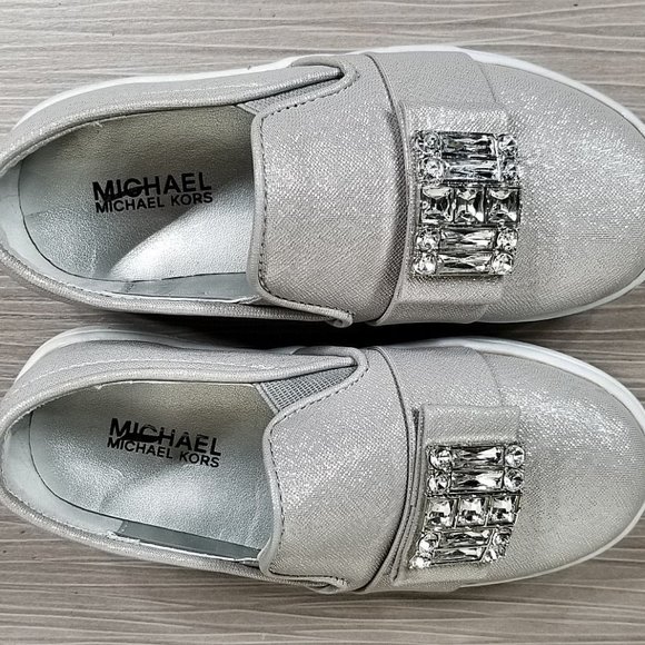 Michael Kors Michelle Slip-On Sneaker, Girls Size (Toddler 2-4 yrs) Size 10 / 27 - Picture 8 of 10